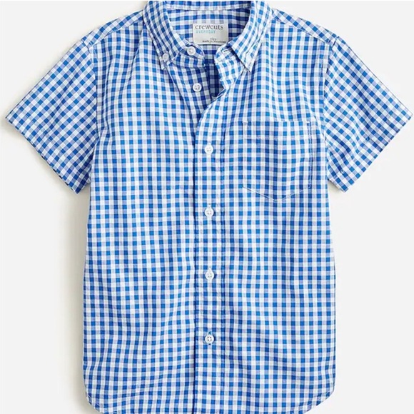 Crewcuts Other - Crewcuts Boys’ blue gingham button down shirt